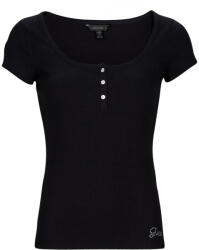 Guess Tricouri mânecă scurtă Femei ES SS KARLEE JEWEL BTN HENLEY Guess Negru EU XL