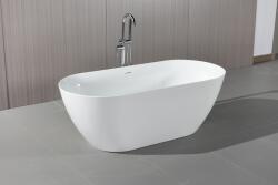 Erga Kaia, szabadon álló kád 170x75 cm + leeresztő csavar, fehér fényes, ERG-Kaia-170075-WH-WH (ERG-KAIA-170075-WH-WH)