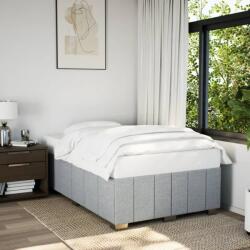 vidaXL világosszürke szövet ágykeret matrac nélkül 120x190 cm (3284818)