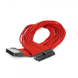 Phanteks 24-Pin ATX hosszabbító 50cm - harisnyázott Piros