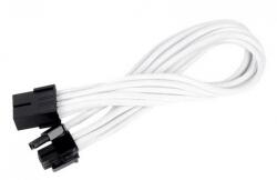SilverStone 8-Pin PCIe - 6+2-Pin PCIe hosszabbító - 250mm fehér