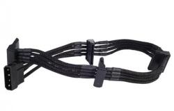 SilverStone 4-Pin Molex - 4x SATA hosszabbító - 300mm fekete