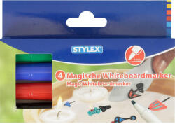 Stylex táblafilc készlet 4db-os, száradás után vízen lebegő, Magic Whiteboardmarker (32787)