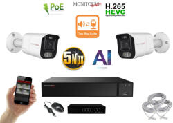  MS - AI IP Aktív kamerarendszer 2 kamerával switchel 5 mpix WTube - 6078K2B