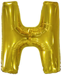 Amscan H betű fólia lufi - arany 86 cm