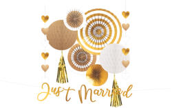 Amscan Esküvői dekorációs készlet - Just Married Golden