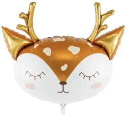 PartyDeco Karácsonyi fólia lufi - Szarvas 73 x 64 cm