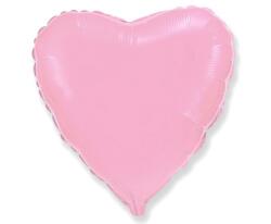Flexmetal Fólia lufi szatén szív világos rózsaszín 46 cm