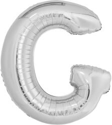 Amscan G betű fólia lufi 86 cm - ezüst