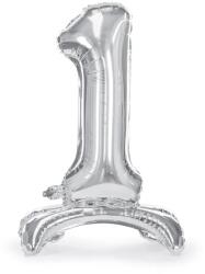 PartyDeco Talpas álló fólia lufi 1 ezüst 70 cm