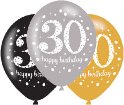 Amscan Születésnapi számos lufi 30 - 6 db