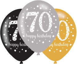 Amscan Születésnapi számos lufi 70 - 6 db