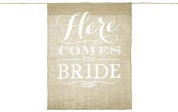 PartyDeco Banner - Here comes the bride 41 x 51 cm