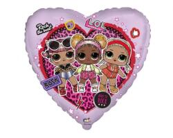 Flexmetal Fólia lufi - Lol Rock, szív 45 cm