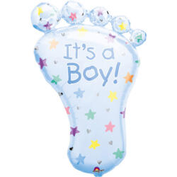 Amscan Lábnyom fólia lufi - It's a Boy