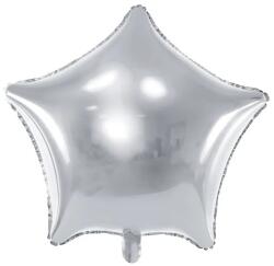 PartyDeco Fólia lufi - Csillag, ezüst 70 cm