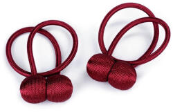  Set 2 magneti decorativi pentru draperii si perdele Hiko, rosu aprins, bordo (3641)