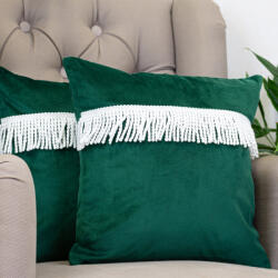 Hiko Set 2 perne decorative cu fata detasabila, Hiko Comfy catifea verde smarald (100002962)