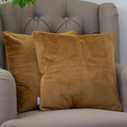 Hiko Set 2 perne decorative cu fata detasabila, Hiko COMFY catifea cognac (100003919)