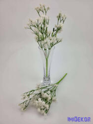  Gumis rezgő művirág selyemvirág díszítő csokor 27 cm - Fehér