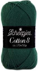 Scheepjes Cotton8 - 713 - sötét fenyőzöld pamut fonal