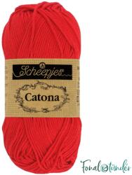 Scheepjes Catona 115 Hot Red - tűzpiros pamut fonal - 50gramm