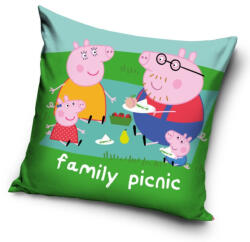  Peppa malac Picnic párnahuzat 40x40 cm Velúr - szukits