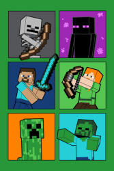  Minecraft Fight Badges szuper puha polár takaró 100*150cm - szukits