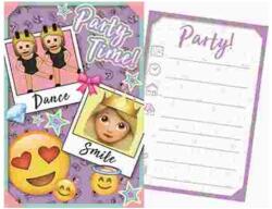  Emoji Purple Party Meghívó (ARJ008031K) - szukits