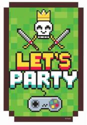 Játék Game On party meghívó 6 db-os