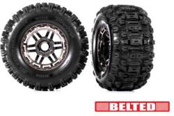 Traxxas колело 2.9/3.8", диск черен хром, гума Sledgehammer All-Terrain belted (2)