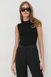 HUGO BOSS mellény félgarbó nyakú, fekete, 50473237 - fekete L