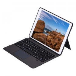  Vezeték nélküli billentyűzet + Trackpad háttérvilágítás nélkül Apple iPad 10.2 (2019, 2020), Air 2019, Pro 10.5 2017-hez, (QWERY) fekete