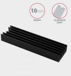 AXAGON CLR-M2L10 passzív M. 2 SSD hűtőborda fekete (CLR-M2L10) - aqua