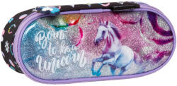 DERFORM Unikornisos ovális tolltartó - Born to be a unicorn (P1AJR15)