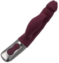  Csiklókaros G-pontos vibrátor Titanz 7" silicone rechargeable vibrator in rubine red