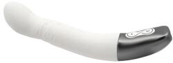  G-pontos vibrátor Titanz 8" silicone rechargeable vibrator in ivory white