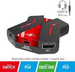 Spirit Of Gamer Egér/Billentyűzet adapter konzolokhoz - SOG-CONV2 (Audio, 3x USB-A, 2x USB-C, Nintendo/PS4/PS3/Xbox One) (SOG-CONV2) - mostelado