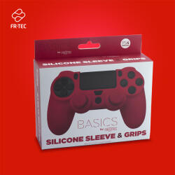 GENIUS FR-TEC Szilikon védőtok + Grips (Piros) (FR-TEC FT0016) PS4 (FT0016)