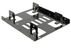 Delock Einbausatz 3, 5" für 2x 2, 5" HDD/SSDs Metall schwarz (18210) (18210)