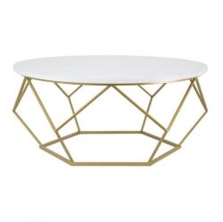 HowHomely Kávésasztal DIAMOND 41, 5x90 cm arany/fehér 10-1562-90-GW-MDF (DD0048)