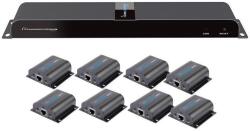 TECHLY IDATA EX-HL81TY audió/videó jeltovábbító AV adó- és vevőegység Fekete (IDATA-EX-HL81TY)