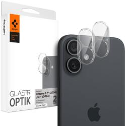 Spigen OPTIK GLAS. TR KAMERA VÉDŐ 2-DARABOS KÉSZLET IPHONE 16 / 16 PLUS ÁTLÁTSZÓ üvegfólia
