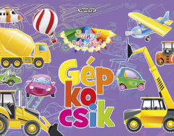 Napraforgó Könyvkiadó Színező matricákkal - Gépkocsik (5999564962310)