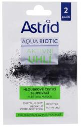 Astrid Aqua Biotic Active Charcoal Cleansing Mask mélytisztító arcmaszk aktív szénnel 2x8 ml nőknek