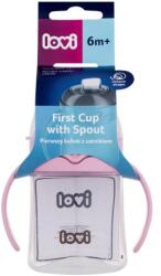 LOVI First Cup With Spout Pink 6m+ pohár ivófelülettel 150 ml