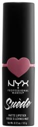 NYX Cosmetics Suède Matte Lipstick matt klasszikus rúzs rúzs 3.5 g árnyék 28 Soft Spoken
