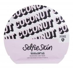 Pink Selfie Skin Coconut Oil Sheet Mask tápláló fátyolmaszk kókuszolajjal nőknek