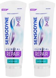 Sensodyne Clinical Repair Active Clean Duo fogkrém a hosszan tartó fogérzékenységet enyhítő hatásért 2x75 ml