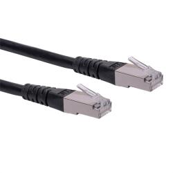Roline S/FTP CAT6 Patch Kábel - 5 m, Fekete